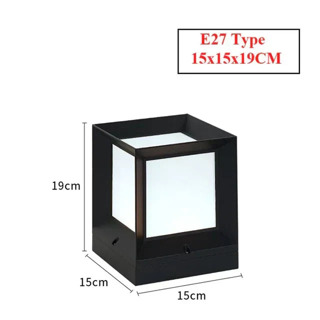 Outdoor Bollard Light 12W LED for Driveway, Pathway & Yard – Modern Black Post Lamp with Warm or Cool White | Lonoma