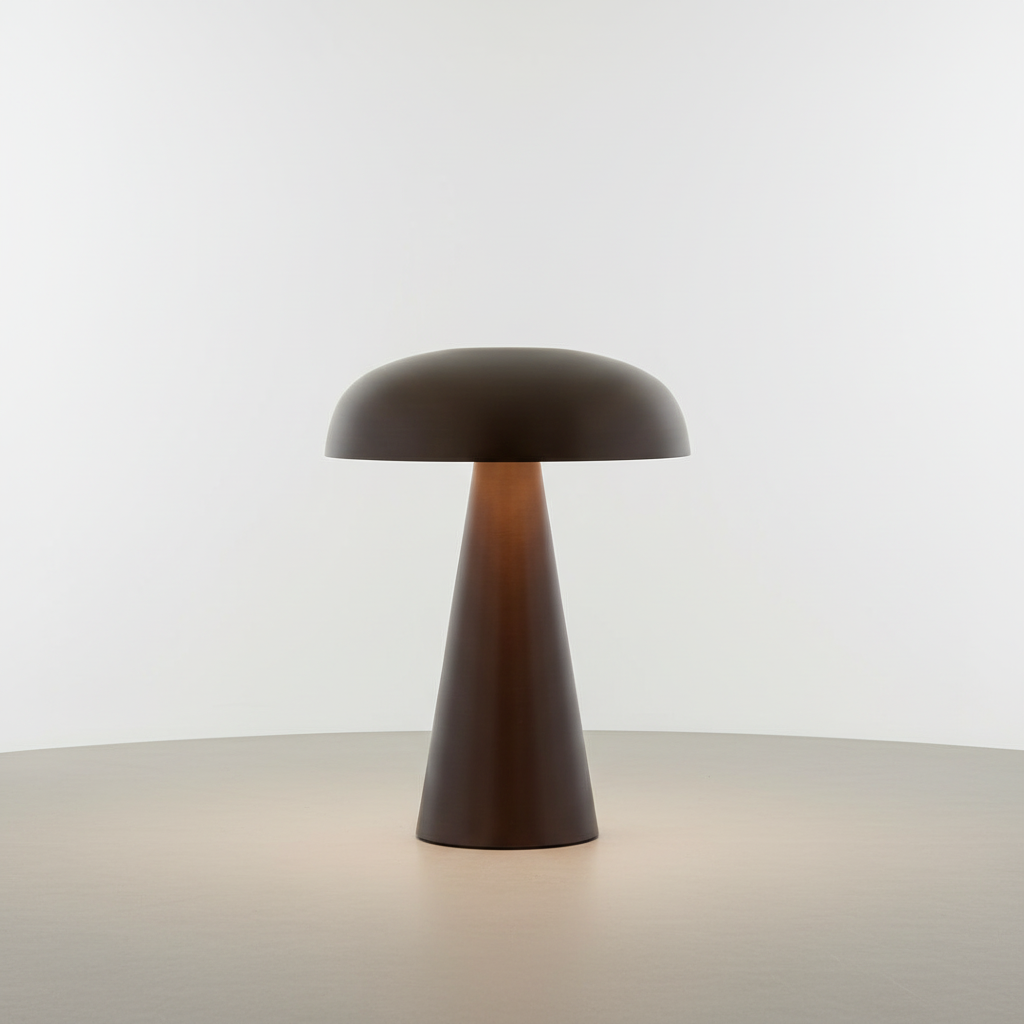 Rechargeable Cordless Mushroom Table Lamp with Touch Dimmer, 3 Brightness Settings, Warm LED Light for Bedroom Living Room Desk | Lonoma