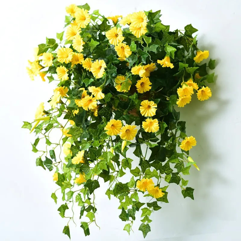 Faux Morning Glory Spray with UV Protection for Indoor & Outdoor Décor – 26-Inch Silk Stem | Lonoma