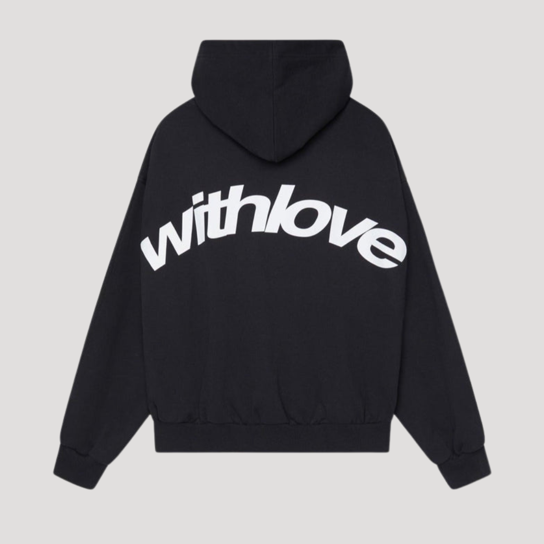 Graphic Print Hoodie Oversized Women's Pullover with Front Pocket Drawstring Hood Ribbed Cuffs for Street Style Casual Wear Fall Layering | Lonoma