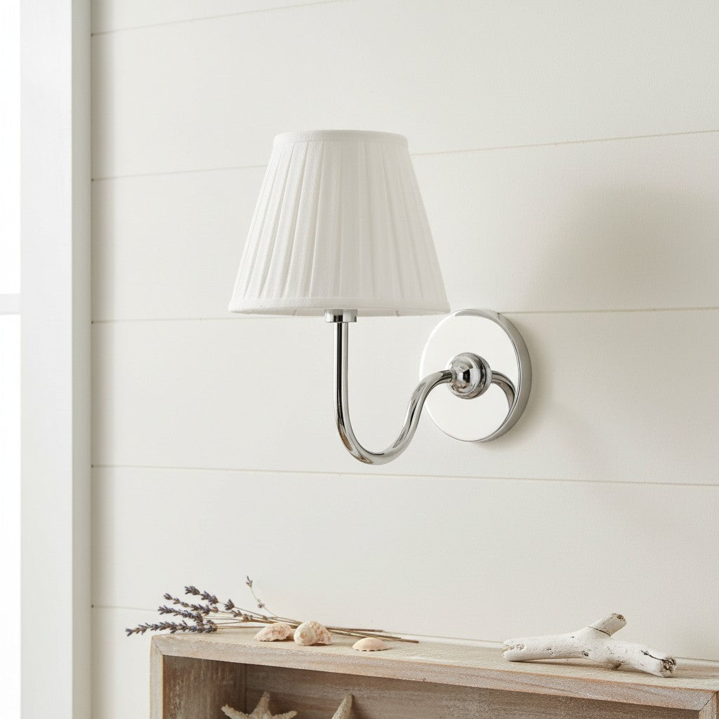 Fabric Shade Wall Sconce with Metal Backplate – E12 Socket Hardwired Light for Bedroom Hallway Dining Room Foyer – Dimmable Indoor Lighting | Lonoma