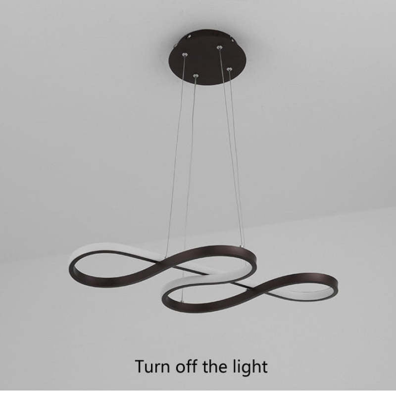 Musical Note LED Pendant Light Adjustable Metal Fixture Black White Gold Dining Room Living Room Kitchen Island Modern Decor | Lonoma