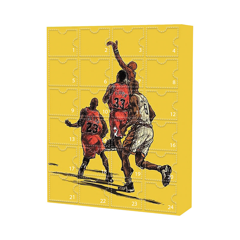 Basketball Advent Calendar 24-Day Countdown with Team Ornaments & Collectible Memorabilia for Hoops Fans | Lonoma