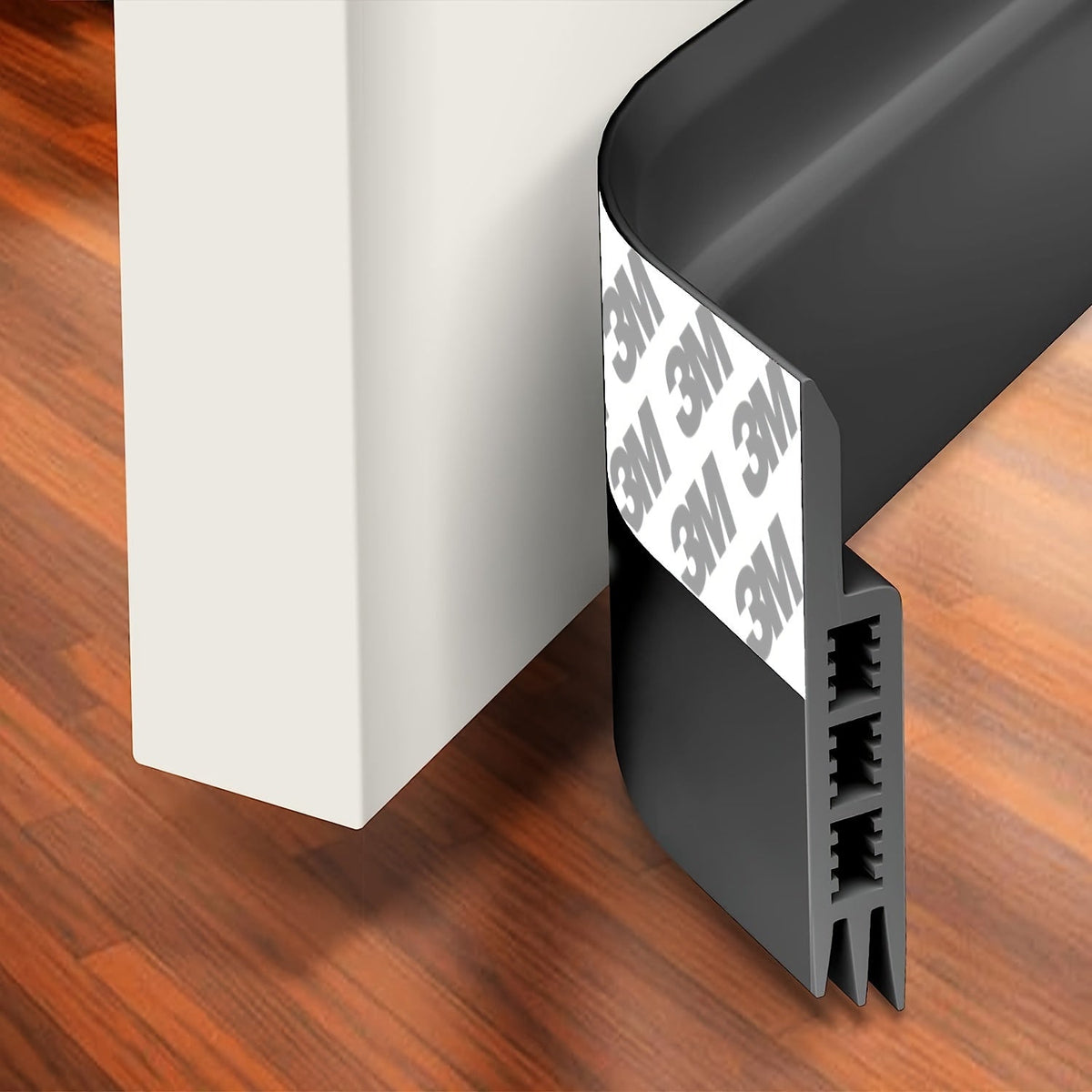Door Draft Stopper Silicone Strip 39 Inch Self-Adhesive Soundproof Weather Seal Energy Saving Home Insulation | Lonoma