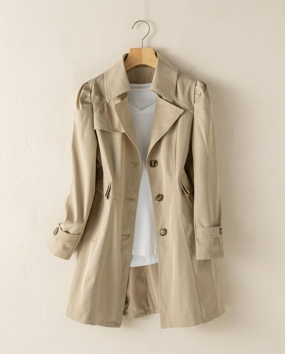 Women's Button Front Blazer Coat Cotton Blend Lapel Collar Jacket Fall Winter Outerwear Office Workwear Black Pink Khaki | Lonoma