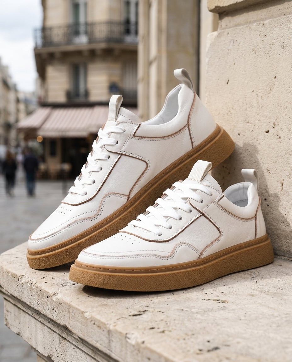 Men's Platform Sneakers Chunky Sole Suede Leather Athletic Shoes Casual Street Fashion Everyday Comfort for Walking Running Gym | Lonoma