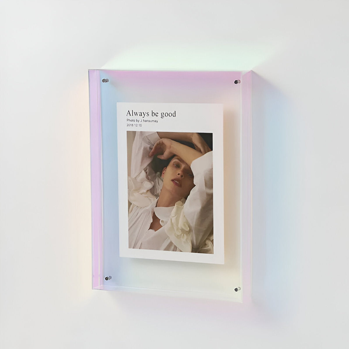 Clear Acrylic Picture Frame Freestanding or Wall Mount A4 A5 Modern Minimalist Display for Photos Prints | Lonoma
