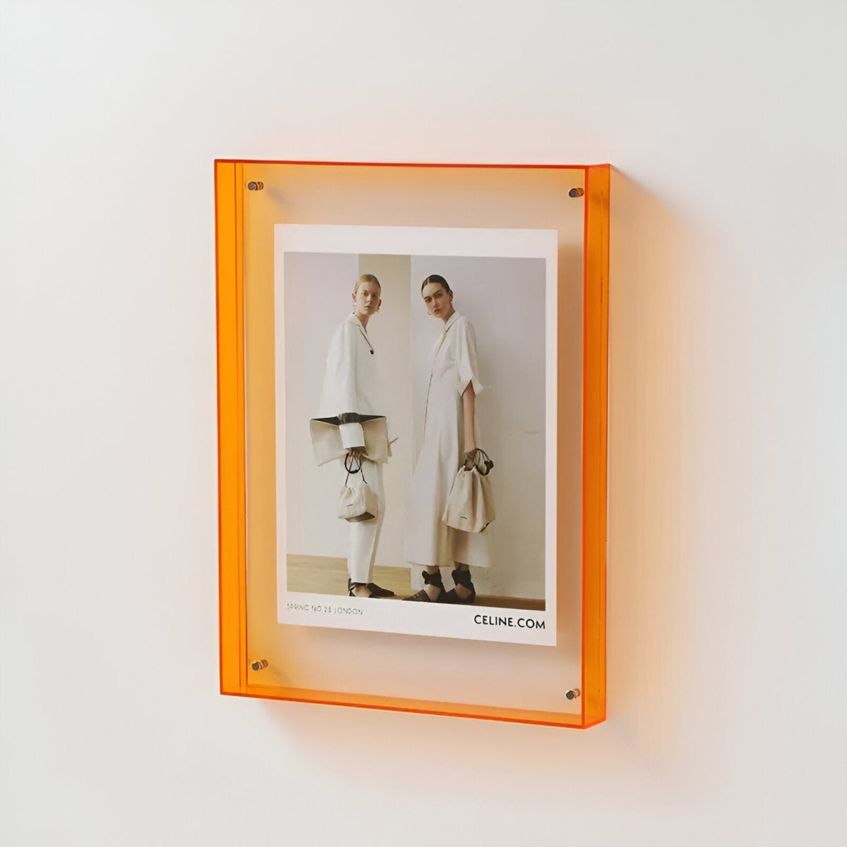 Clear Acrylic Picture Frame Freestanding or Wall Mount A4 A5 Modern Minimalist Display for Photos Prints | Lonoma