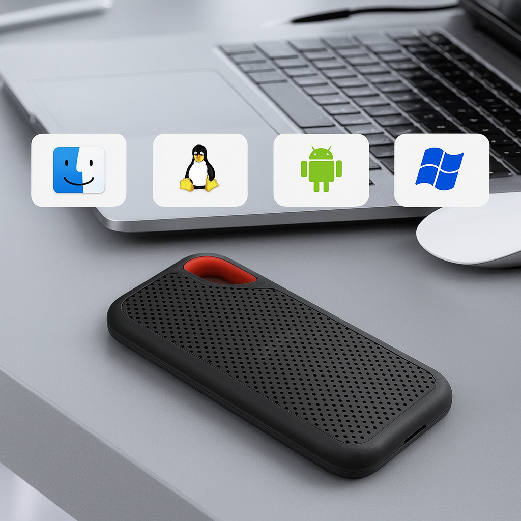 2TB Portable SSD External Hard Drive USB-C Fast Solid State Storage for Laptop Desktop Smartphone Computer Backup | Lonoma