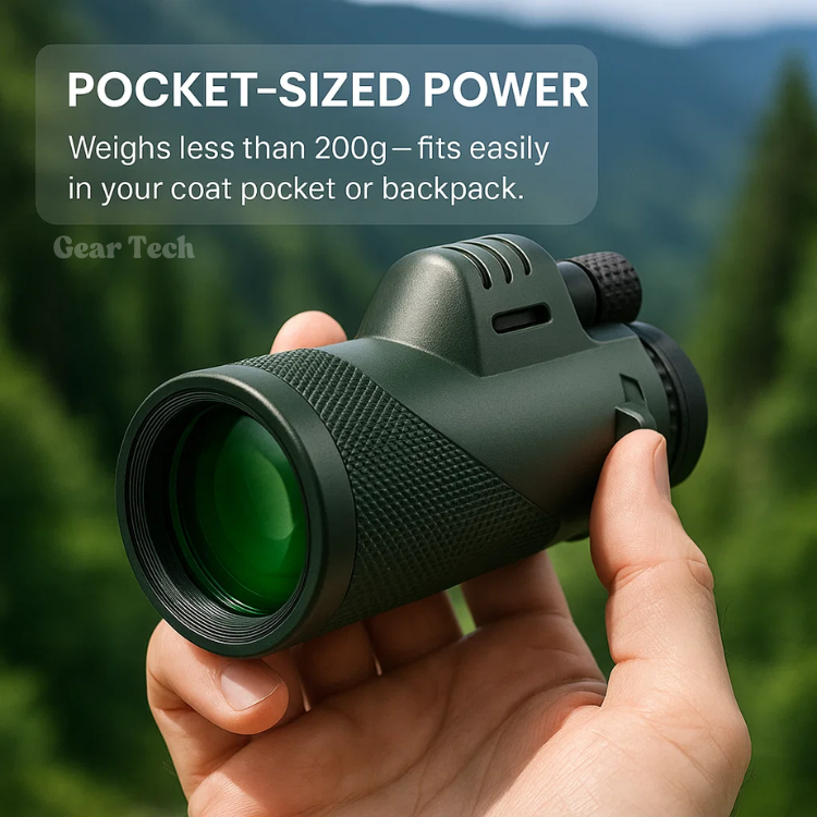 Portable Handheld Monocular Telescope – High-Definition Glass Optics for Birding, Hiking, Wildlife Observation and Sporting Events | Lonoma