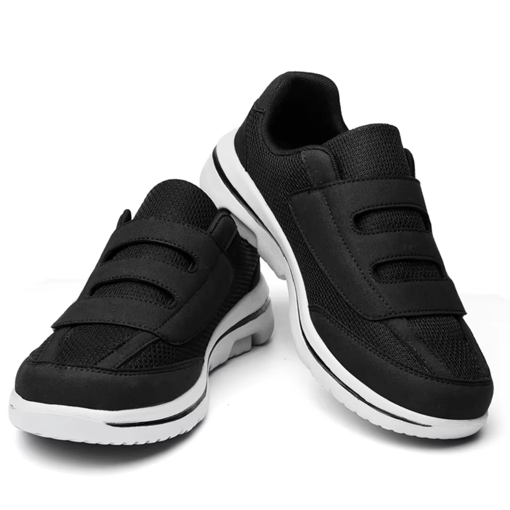 Wide-Fit Adjustable Hook-and-Loop Shoes for Swollen Feet – Breathable Mesh Therapeutic Footwear for Diabetics, Edema & Sensitive Feet | Lonoma