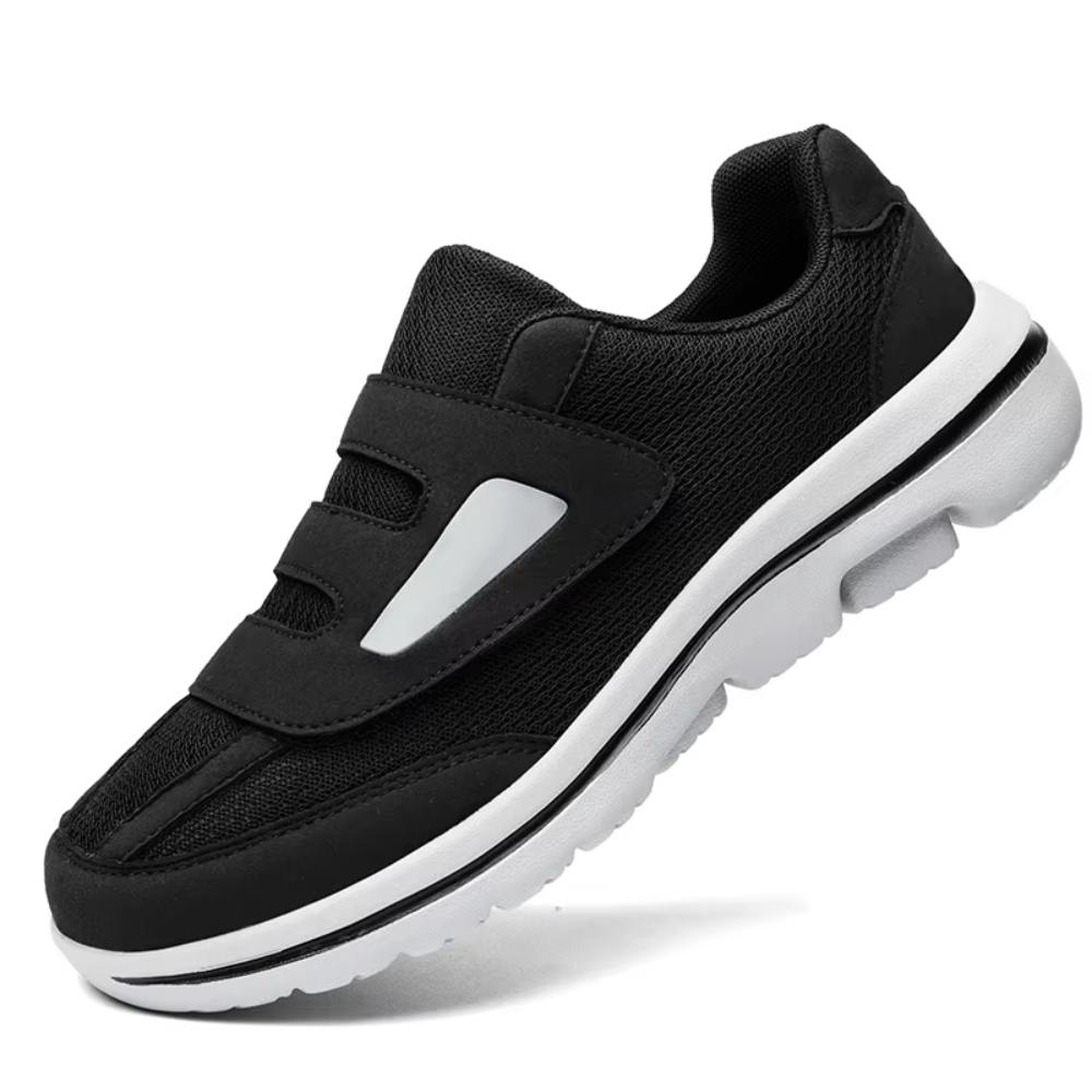 Wide-Fit Adjustable Hook-and-Loop Shoes for Swollen Feet – Breathable Mesh Therapeutic Footwear for Diabetics, Edema & Sensitive Feet | Lonoma