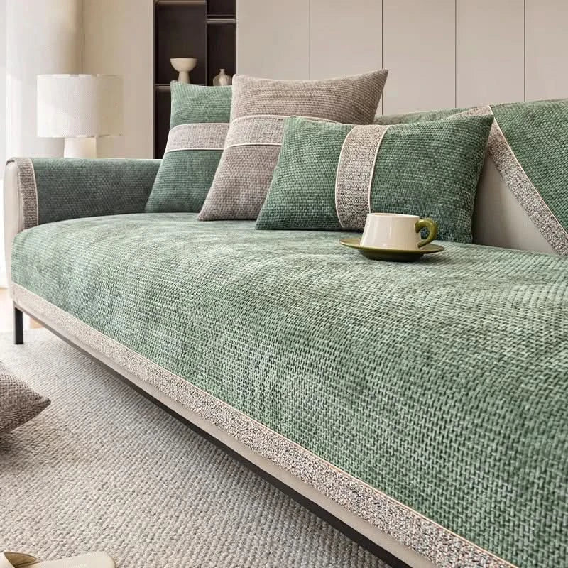 Non-Slip Sofa Protector Cover with Linen Texture – Furniture Throw for Pet Protection & Daily Wear | Lonoma