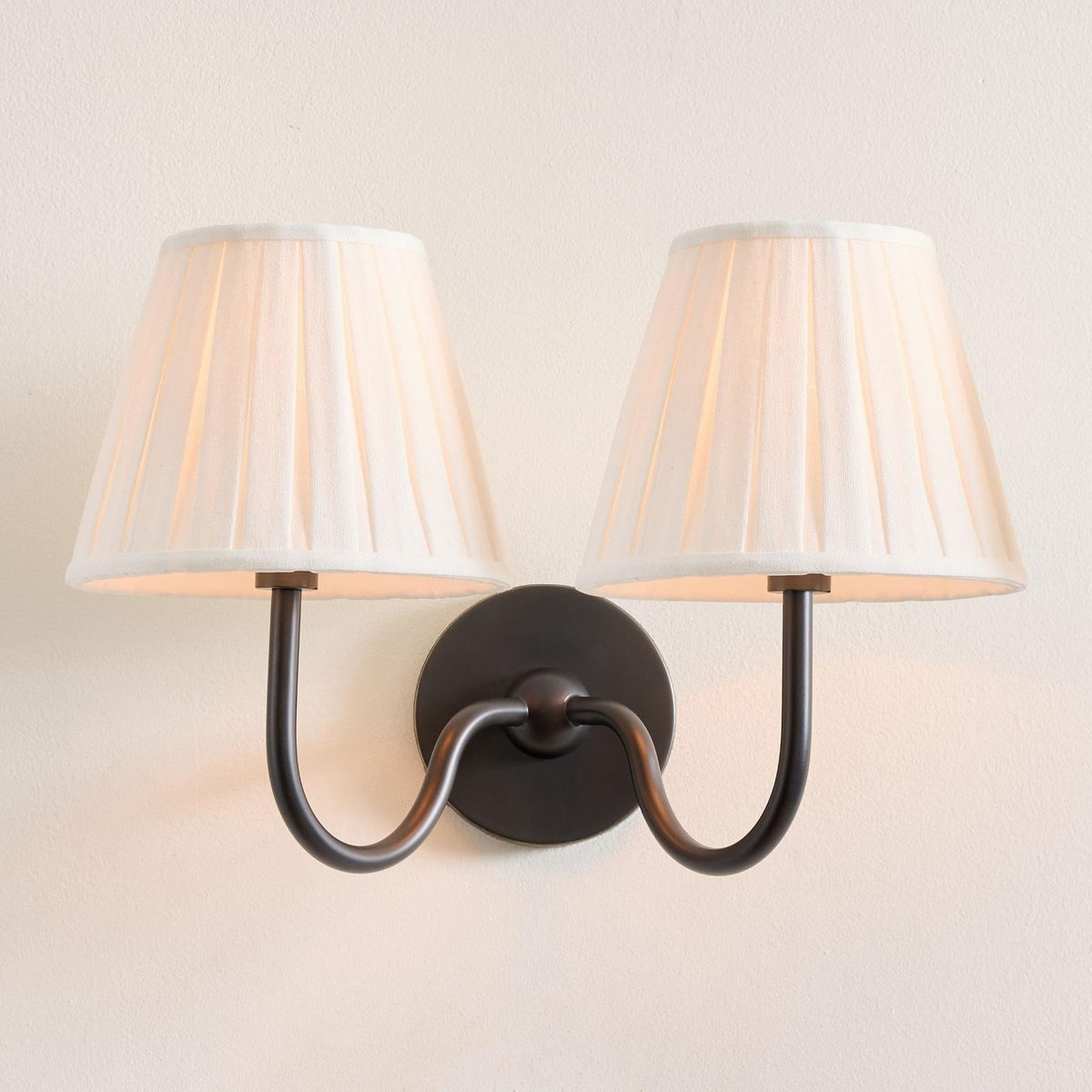 Fabric Shade Wall Sconce with Metal Backplate – E12 Socket Hardwired Light for Bedroom Hallway Dining Room Foyer – Dimmable Indoor Lighting | Lonoma