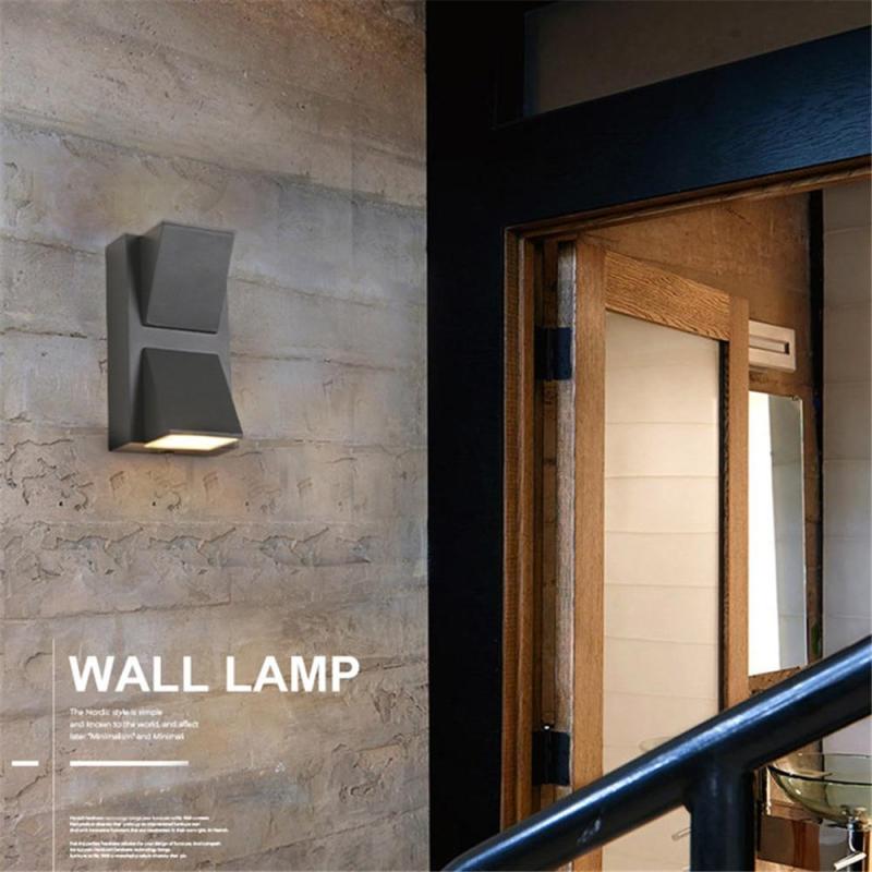 IP65 Waterproof Outdoor Wall Sconce with LED Lights for Patio, Entryway, Garden | Black or Gray Aluminum Fixture | Lonoma