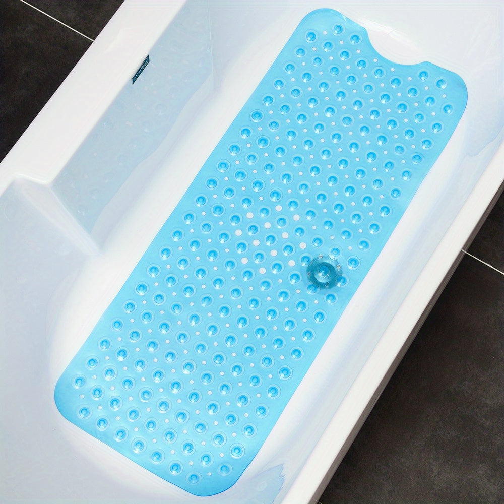 Non-Slip Bath Mat 40 × 39 in with Suction Cups – Extra Long Shower Safety Mat for Bathtub & Walk-In Shower | Lonoma