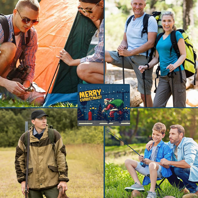 24-Day Outdoor Gear Countdown Calendar with Survival Tools & Accessories for Camping Hiking Adventures | Lonoma