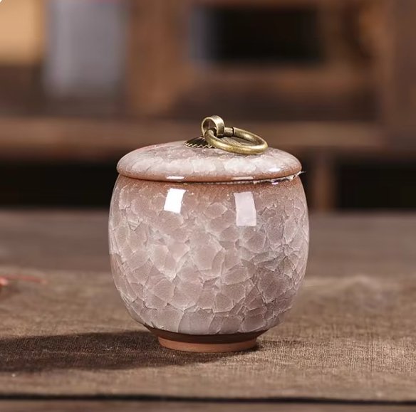 Ceramic Pet Cremation Jar with Lid for Ashes – Small Resting Vessel for Dogs, Cats – Indoor Tribute Container | Lonoma