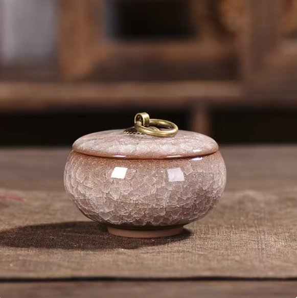 Ceramic Pet Cremation Jar with Lid for Ashes – Small Resting Vessel for Dogs, Cats – Indoor Tribute Container | Lonoma