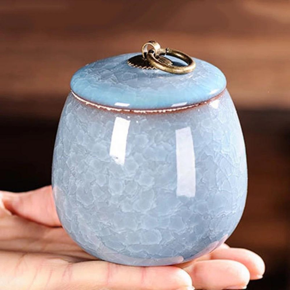 Ceramic Pet Cremation Jar with Lid for Ashes – Small Resting Vessel for Dogs, Cats – Indoor Tribute Container | Lonoma