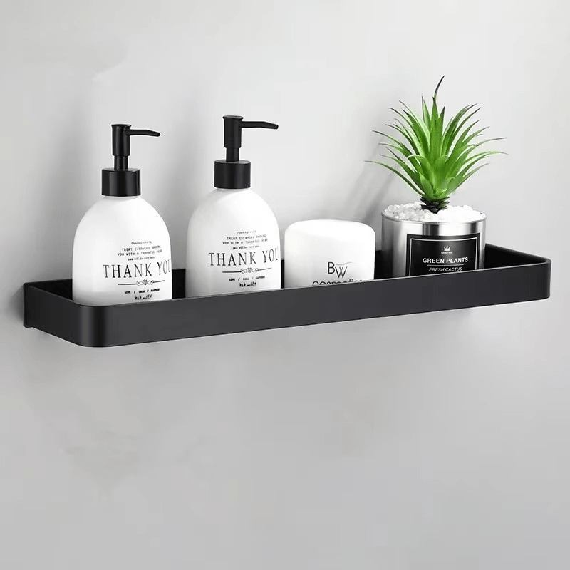 Adhesive Shower Shelf No-Drill Stainless Steel Bathroom Organizer 12 16 or 20 Inch Wall Caddy Towel Rack Option Storage for Shampoo Soap | Lonoma