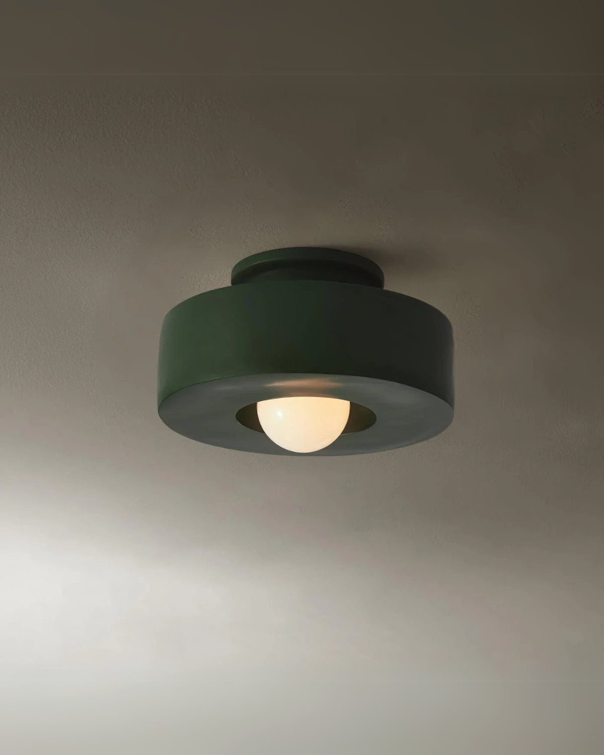 Round LED Flush Mount Ceiling Light, 12 in Warm White 3000K, Resin Modern Minimalist Lamp for Hallway, Bedroom & Living Room | Lonoma