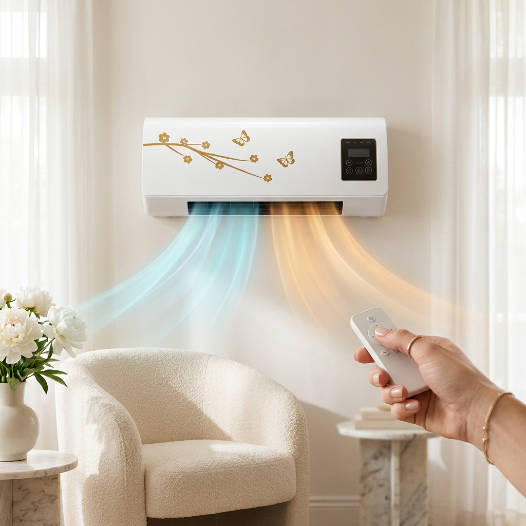 Portable Air Conditioner Heater Combo Quiet Ductless Mini AC for Bedroom Attic Office Small Spaces Up to 215 Sq Ft Cooling Heating Compact | Lonoma