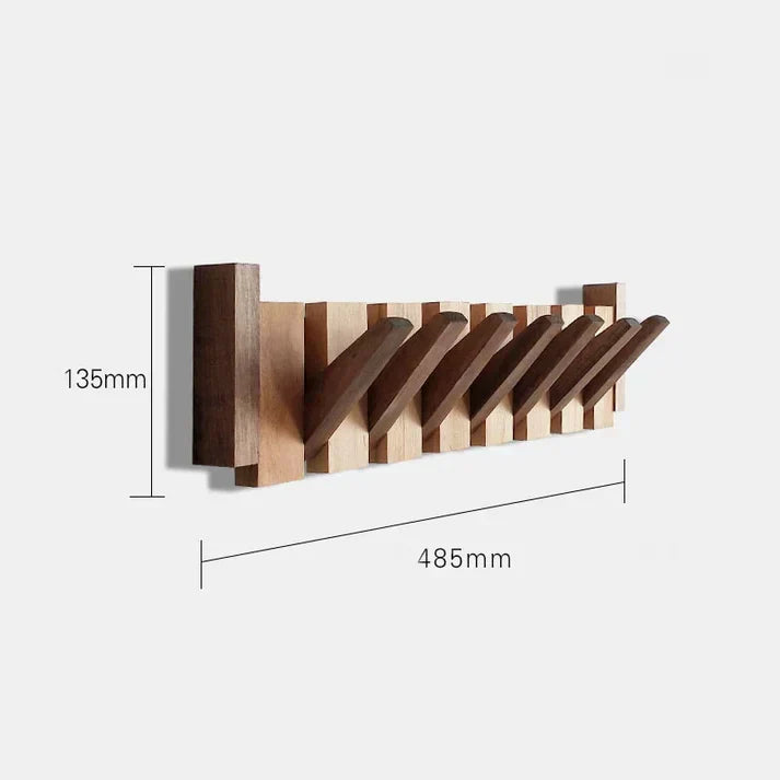 Piano Key Wall Coat Rack Wood with Hooks for Entryway Bedroom Hallway Music Lovers Home Organization Storage 4 6 8 Hooks Artistic Design | Lonoma