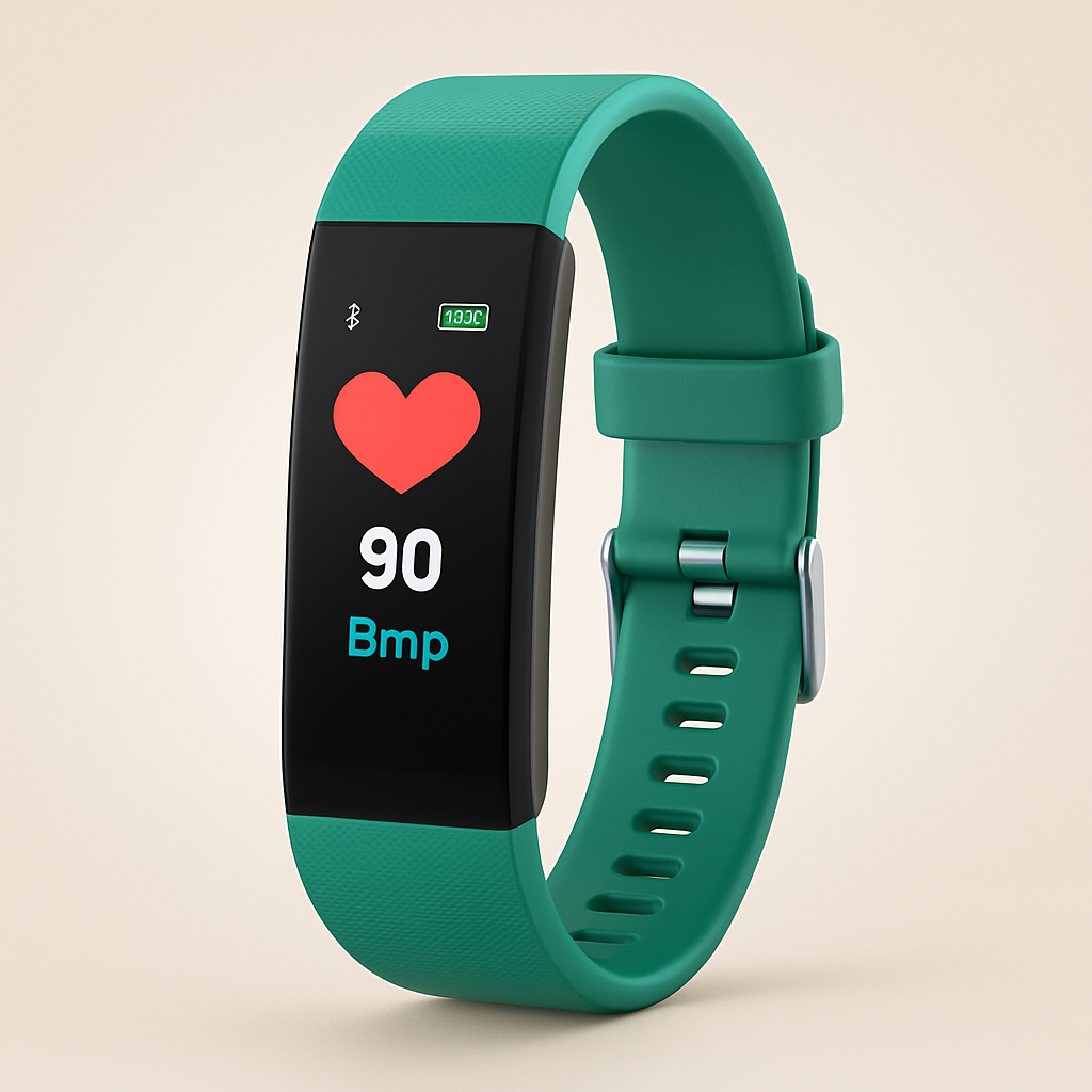 Large Display Activity Monitor with Heart Rate Tracker for Older Adults – Easy-Read Fitness Band with Cable-Free USB Charging | Lonoma
