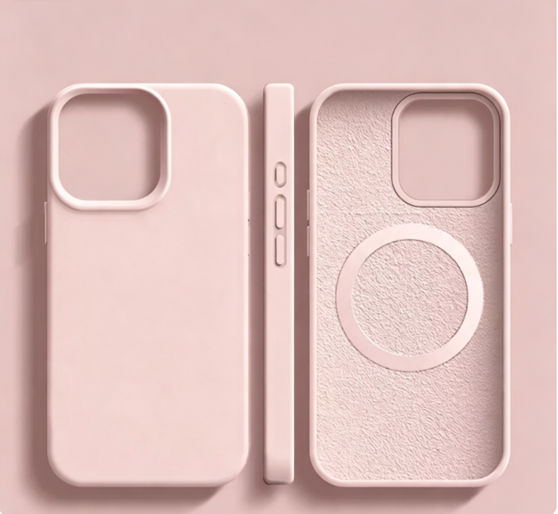 Magnetic Silicone iPhone Case with Soft-Touch Grip & Built-In Magnets for Wireless Charging, Scratch Protection, Slim Fit Design for Daily | Lonoma