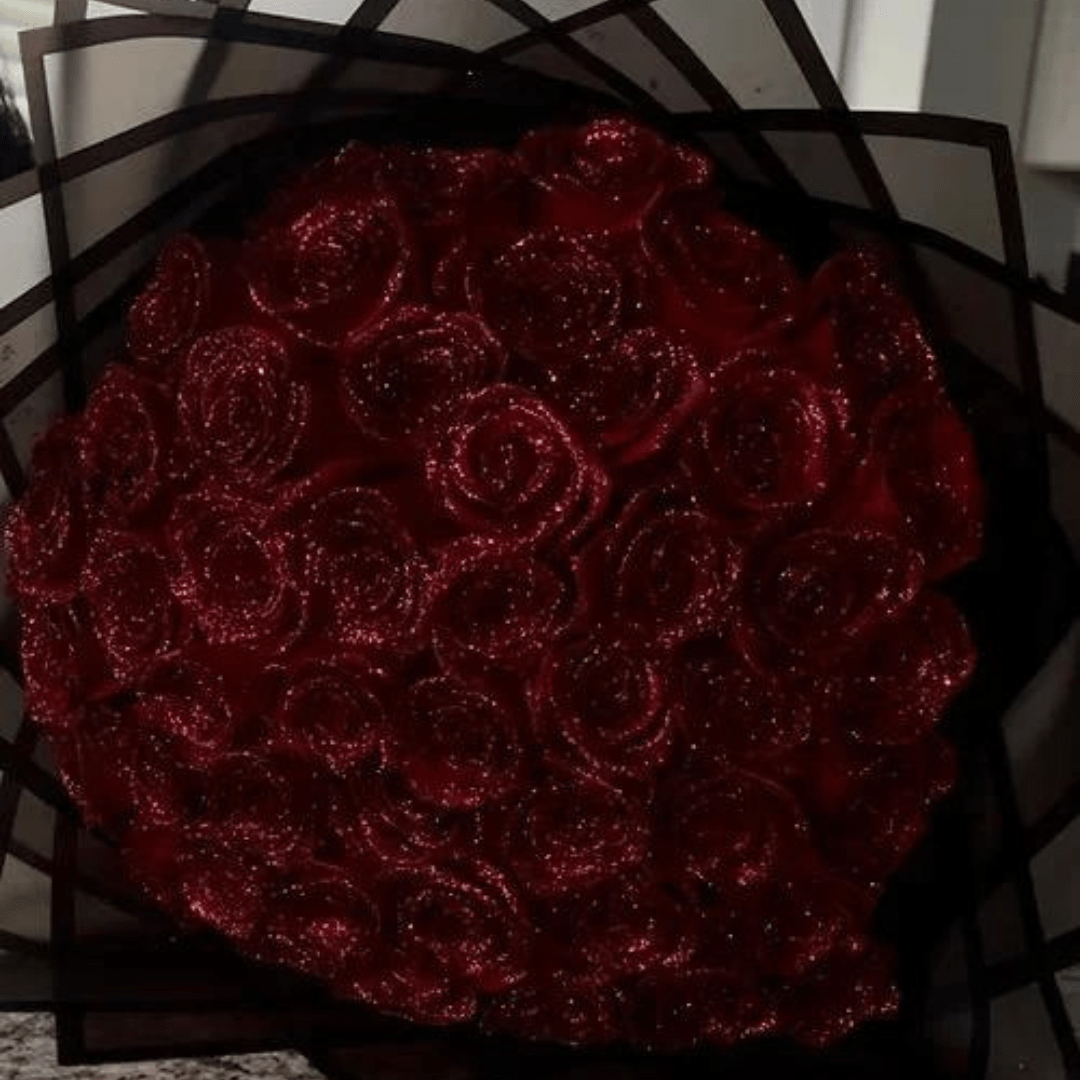 Sparkling Preserved Rose in Gift Box – Real Flower with Shimmering Finish for Anniversary, Valentine's Day, Birthday, Wedding Decor | Lonoma