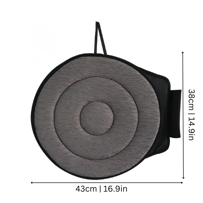 360° Swivel Seat Cushion, Memory Foam Non-Slip Car Seat Pad for Easier Transfers in Cars, Chairs & Wheelchairs, Black or Gray | Lonoma