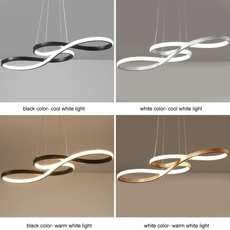 Dimmable LED Ring Pendant Light for Dining Room Kitchen Living Room Multi-Ring Aluminum Adjustable Height Modern Chandelier | Lonoma