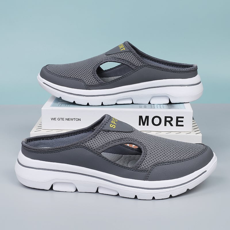 Men's Orthopedic Slip-On Shoes Wide Fit Breathable Mesh EVA Footbed Everyday Comfort Sneakers Casual Walking Loafers | Lonoma