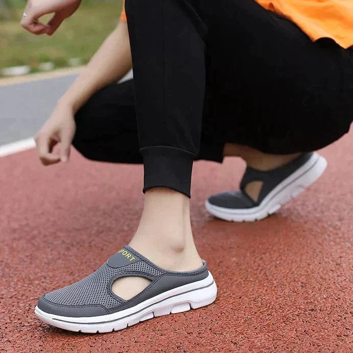 Men's Orthopedic Slip-On Shoes Wide Fit Breathable Mesh EVA Footbed Everyday Comfort Sneakers Casual Walking Loafers | Lonoma