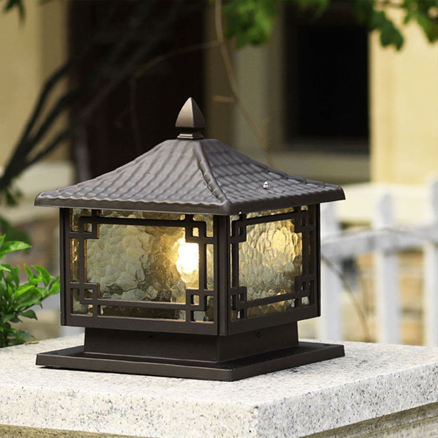 Outdoor Post Light Aluminum Garden Pillar Lamp Waterproof Pathway Lighting Coffee Gold Finish for Driveway Patio Yard Deck Landscape | Lonoma