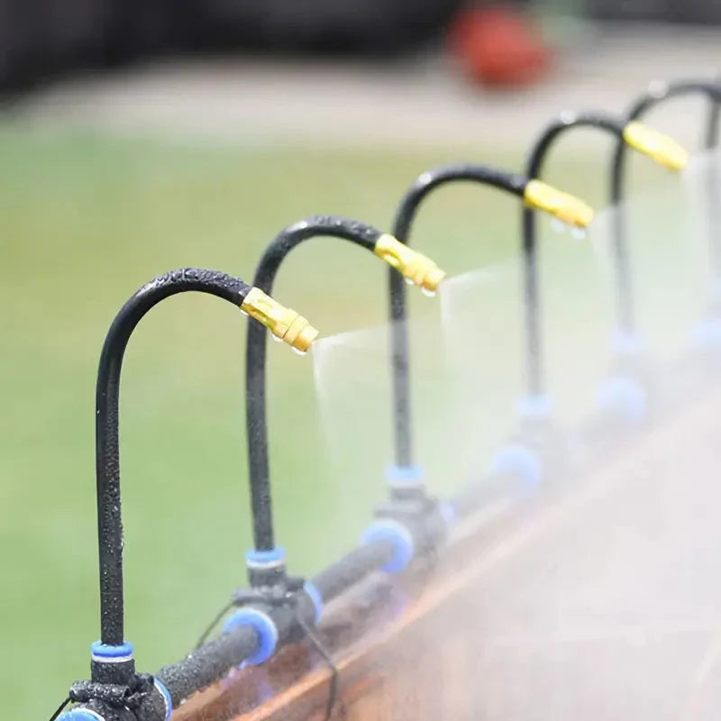 Outdoor Misting System 66 ft with 20 Brass Nozzles, Tool-Free Patio Cooling Mister Kit for Garden, Deck, Balcony, Greenhouse | Lonoma