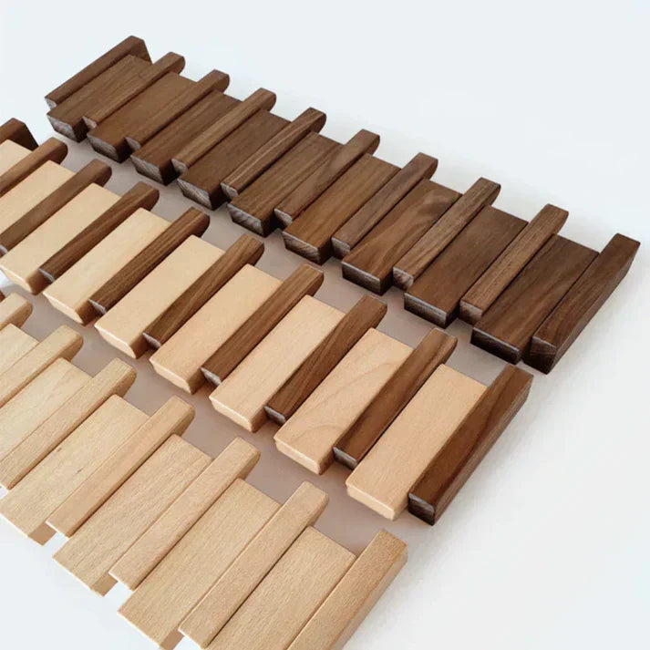 Piano Key Wall Coat Rack Wood with Hooks for Entryway Bedroom Hallway Music Lovers Home Organization Storage 4 6 8 Hooks Artistic Design | Lonoma