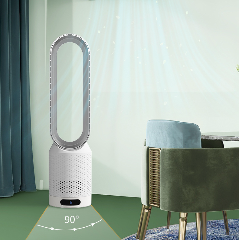 Bladeless Tower Fan with HEPA Air Purifier & Ionizer – 8-Speed Oscillating Cooling Fan for Bedroom, Living Room & Office – Quiet Air | Lonoma