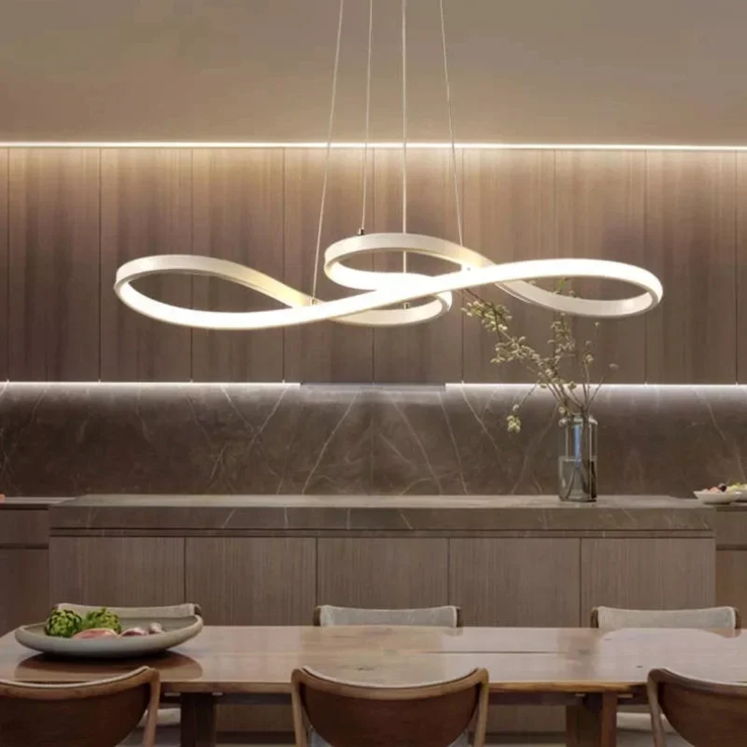 Dimmable LED Ring Pendant Light for Dining Room Kitchen Living Room Multi-Ring Aluminum Adjustable Height Modern Chandelier | Lonoma
