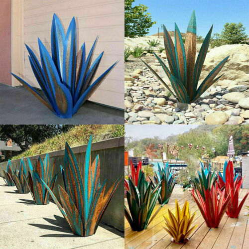 Metal Agave Garden Sculpture Weatherproof Outdoor Yard Art Succulent Statue Desert Plant Decor for Patio Lawn Flower Bed Landscape Accent | Lonoma