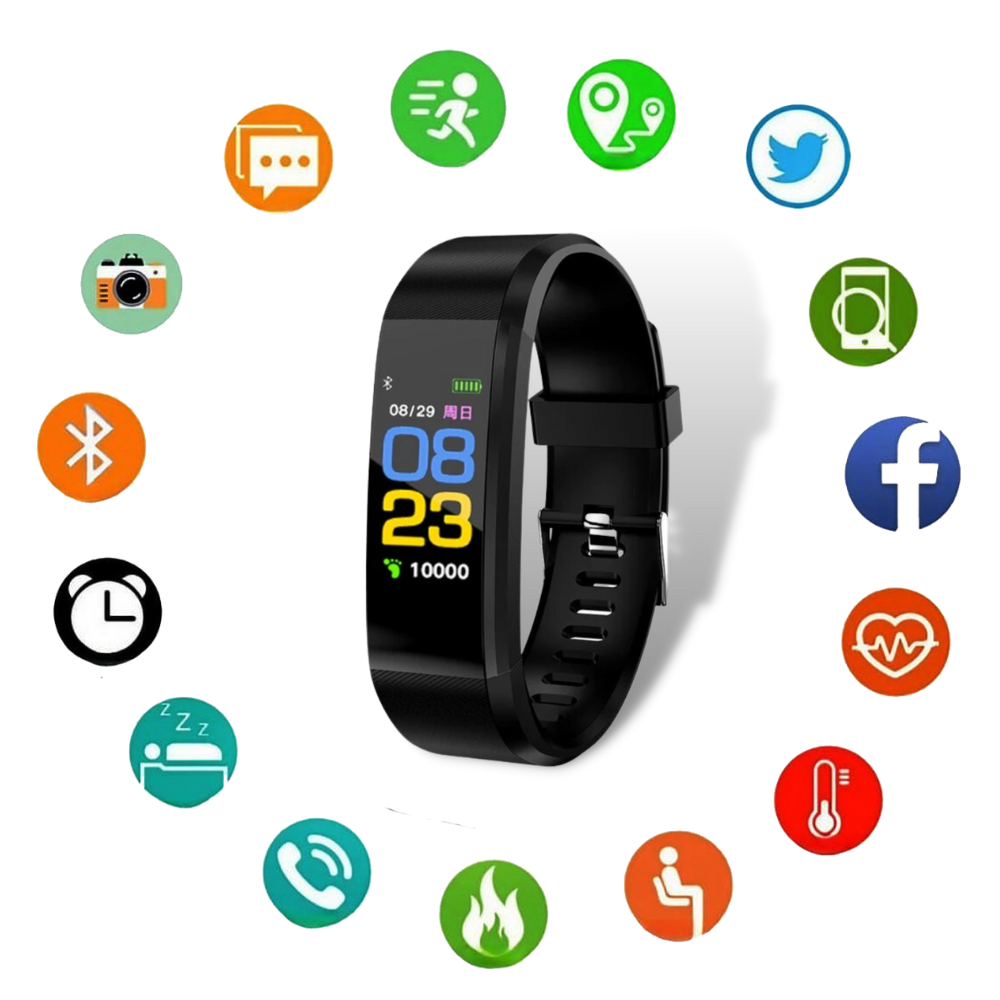 Fitness Tracker Watch with Heart Rate Monitor, Blood Pressure Tracking & 0.96-Inch LED Screen for Older Adults | Lonoma