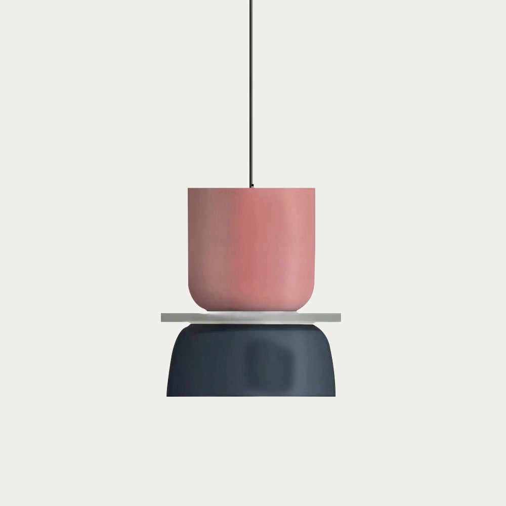Layered Pendant Light with Color Accents, Scandinavian Design, Modern Hanging Fixture for Dining Room Kitchen Bedroom | Lonoma
