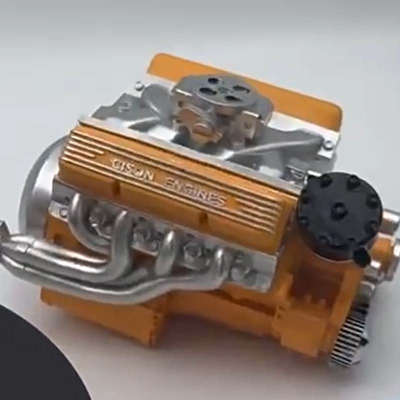 V8 Engine Model Kit Gas Powered OHV with CDI Ignition CNC Metal Assembly Working Miniature Motor for RC Hobby Educational STEM Learning | Lonoma