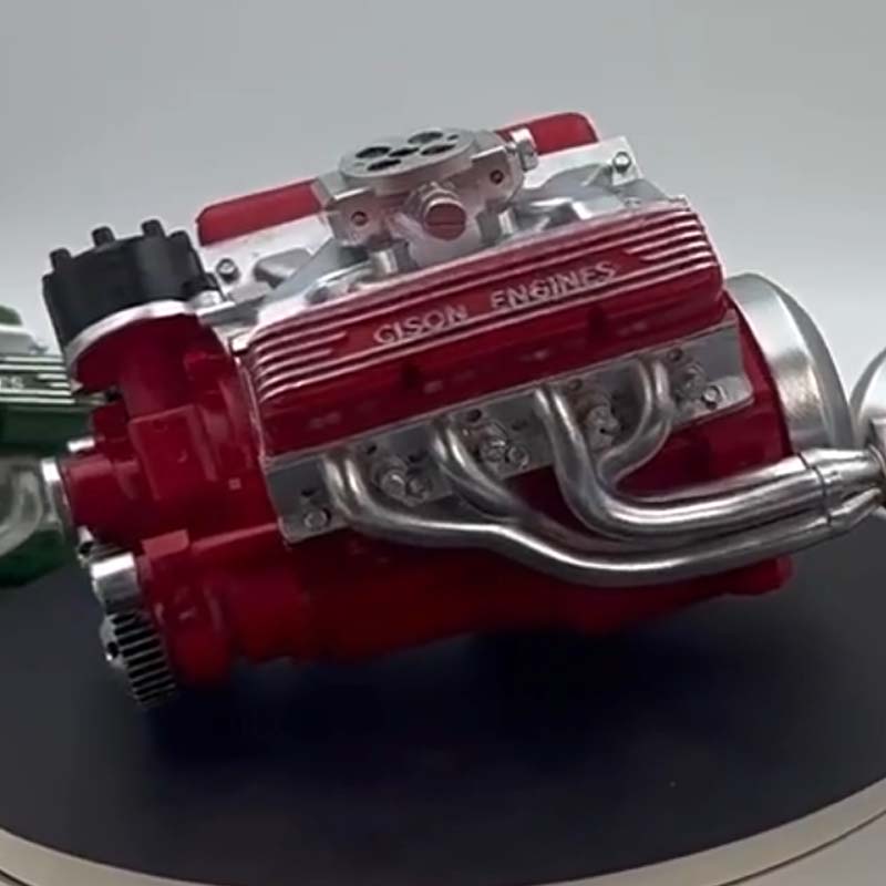 Metal V8 Engine Model Building Kit with Ignition System CNC Machined Functional Motor for RC Projects Educational STEM Assembly | Lonoma