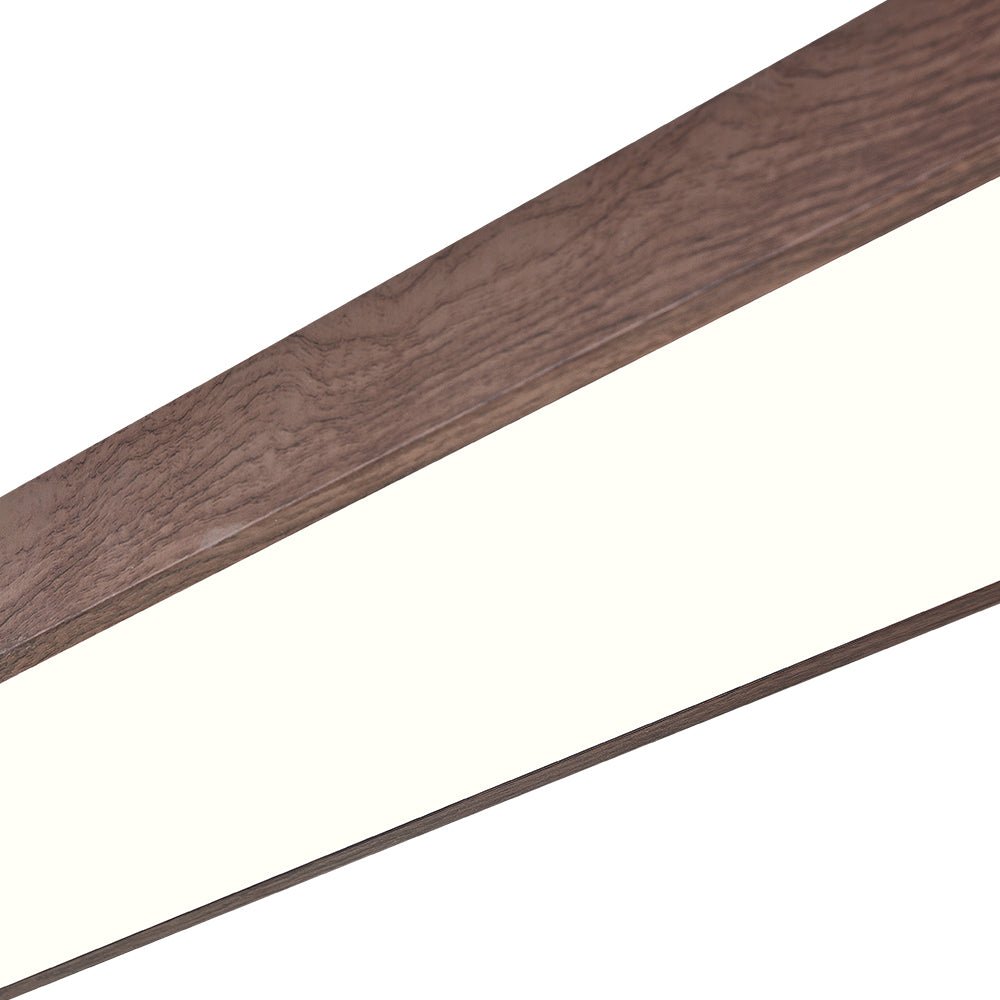 Oval LED Ceiling Light Fixture Wood Grain Metal Finish 26-35 Inch Warm White Cool White Low Profile Flush Mount for Bedroom Living Room | Lonoma