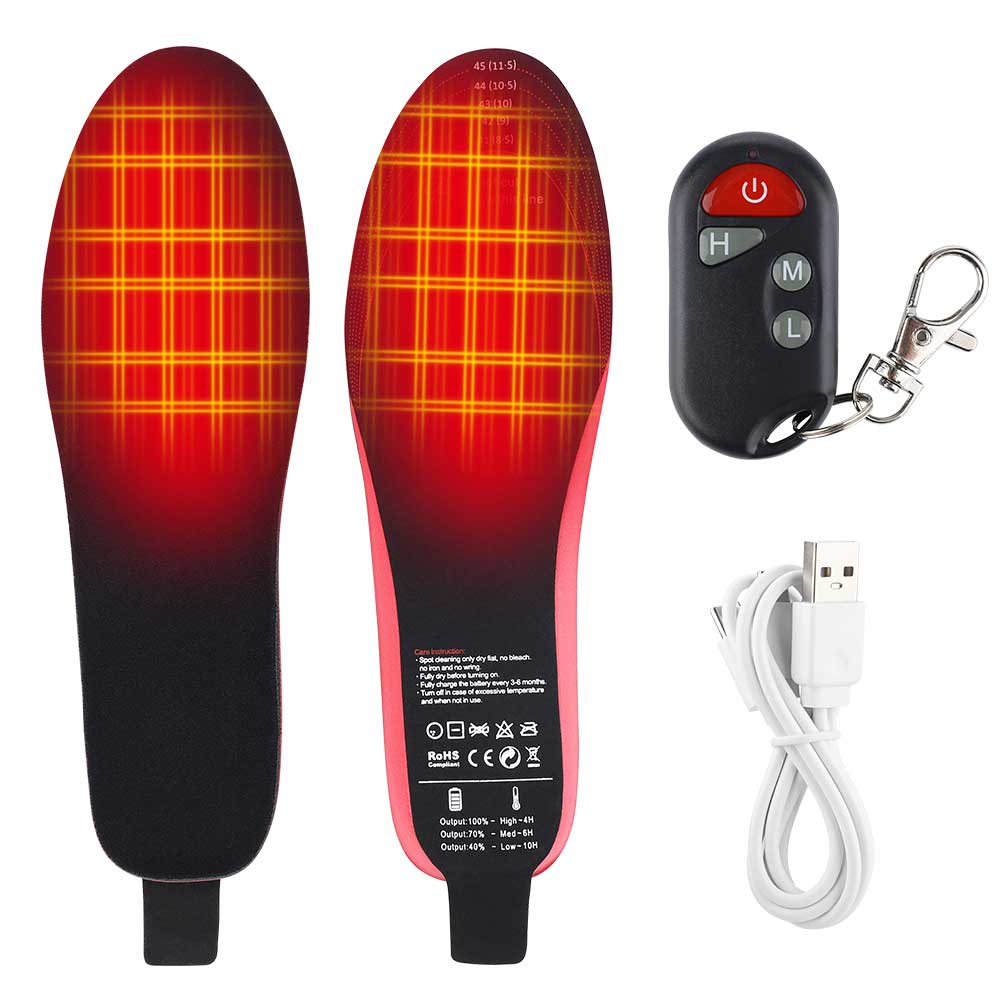 Rechargeable Heated Shoe Insoles with 3 Temperature Settings for Winter Warmth | Lonoma