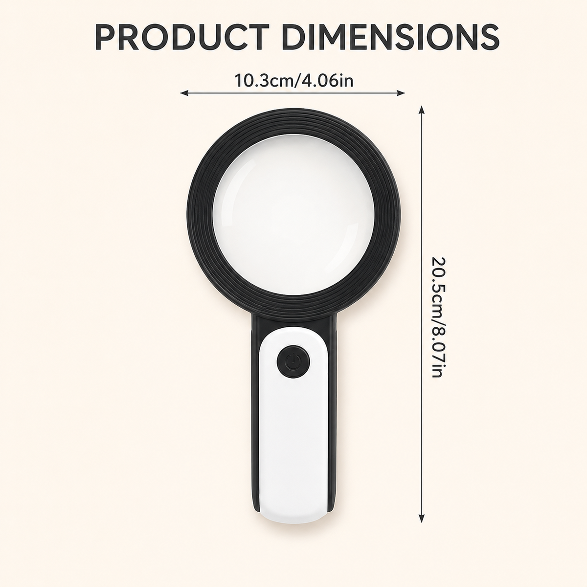 Illuminated Handheld Magnifier with 30X Optical Zoom for Reading, Crafts, Inspection | Vision Aid Tool for Seniors | Lonoma