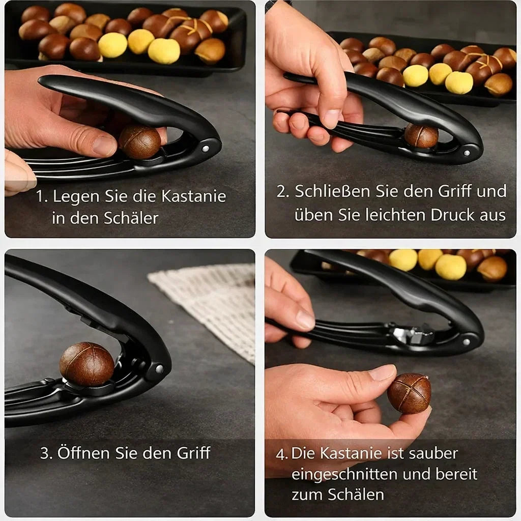 Nut Cracker Tool Stainless Steel Ergonomic Grip for Chestnuts Walnuts Pecans Hazelnuts Shell Opener | Lonoma