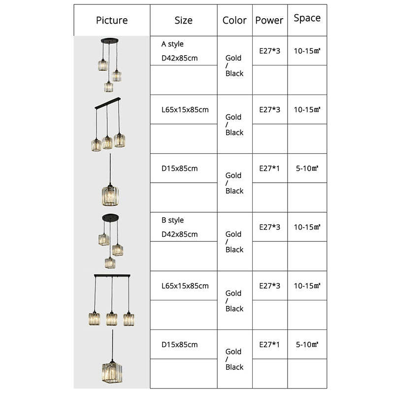 Cylinder Glass Drop Light Fixture with Metal Frame | Adjustable Hanging Height for Kitchen Island and Dining Area | E27 Socket | Lonoma